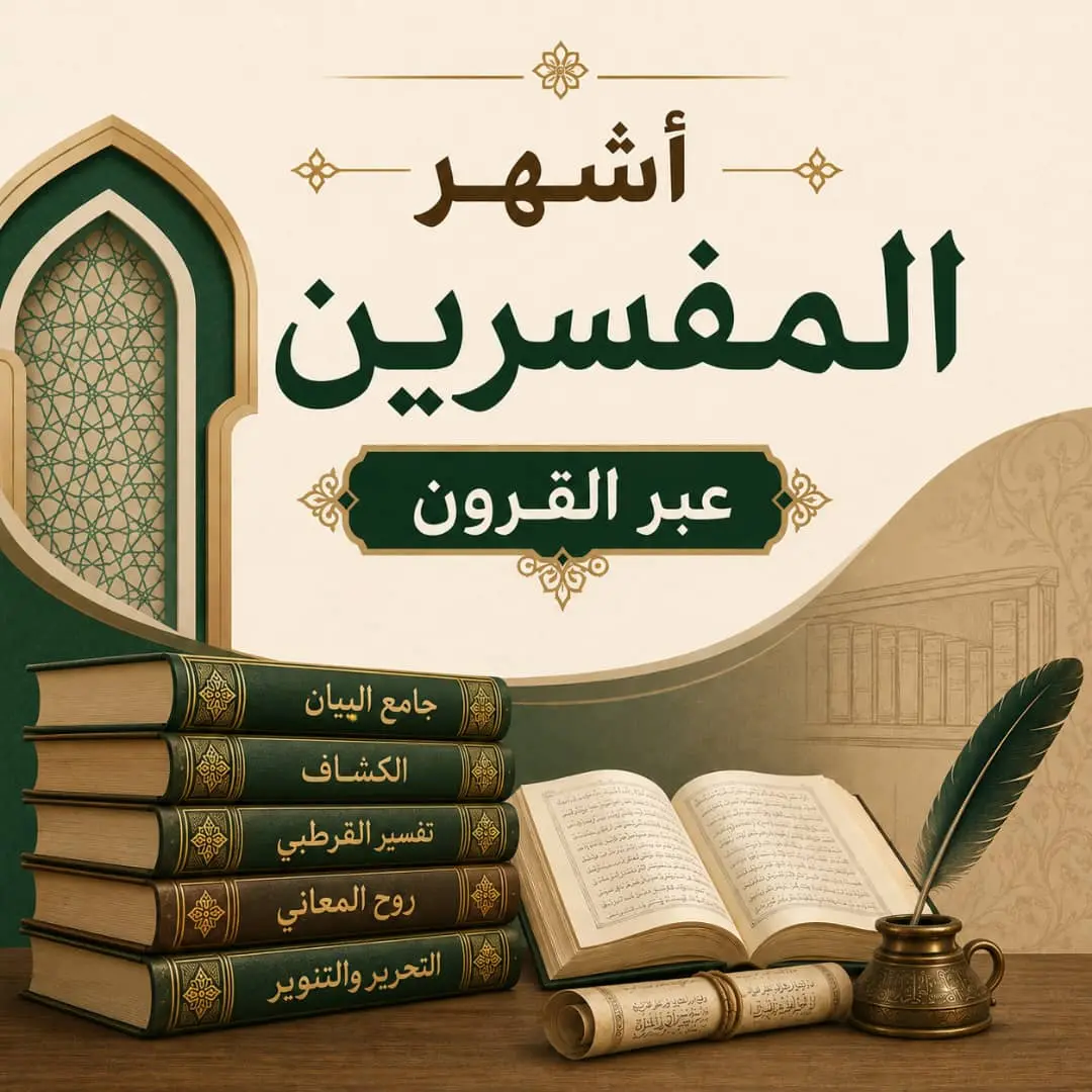 أشهر المفسرين عبر القرون مع ترتيب المفسرين حسب الوفَيَات